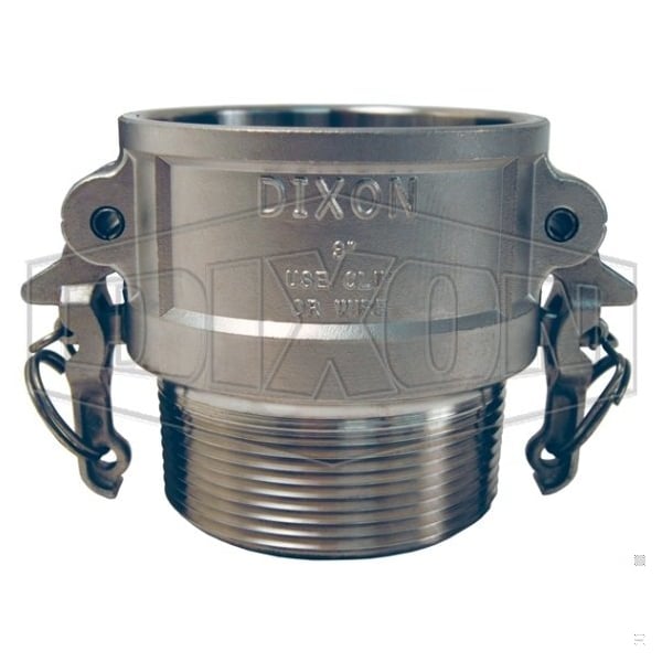 Boss-Lock Type B Cam and Groove Coupler, 1-1/4 in Nominal, Female Coupler x MNPT End Style, 316 SS
